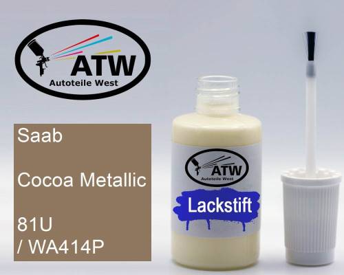 Saab, Cocoa Metallic, 81U / WA414P: 20ml Lackstift, von ATW Autoteile West.